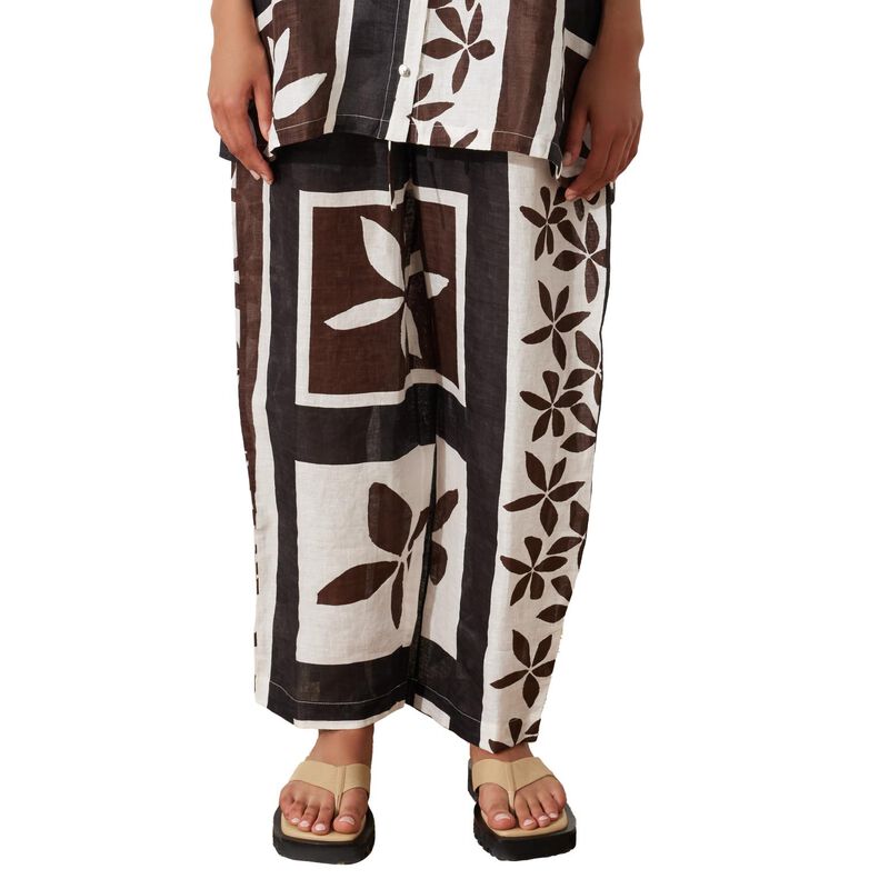Zulu & Zephyr Sarong Flower Linen Pant image number 0